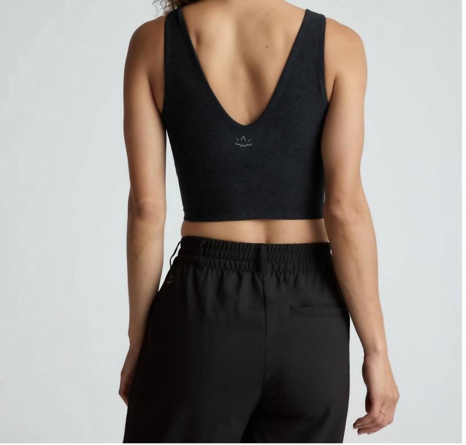 Beyond Yoga - Spacedye Good Day Cropped Tank Top - black - clothing - polyester