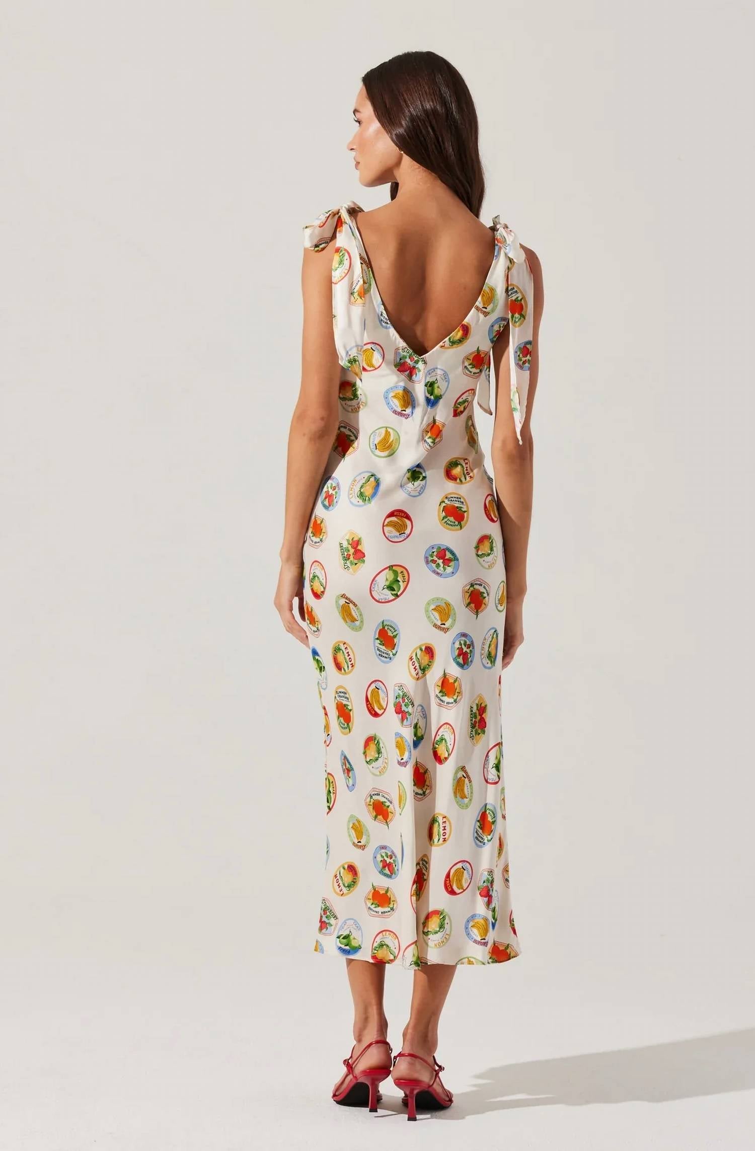 Astr - Allexina Satin Cowl Neck Midi Dress