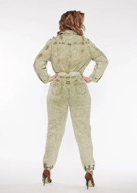 Circular Path - Jean Jacket Jumpsuit