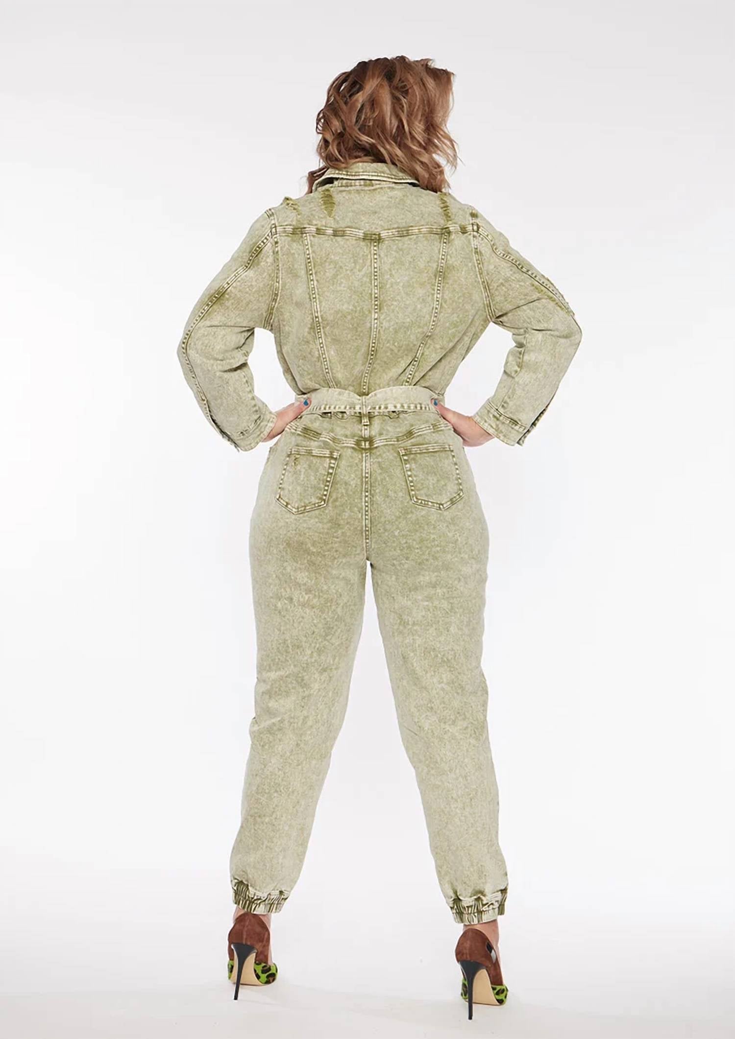 Circular Path - Jean Jacket Jumpsuit