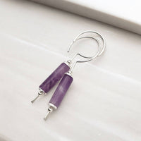 Bijou By Sam - Women's Tube Drop Threader Earrings