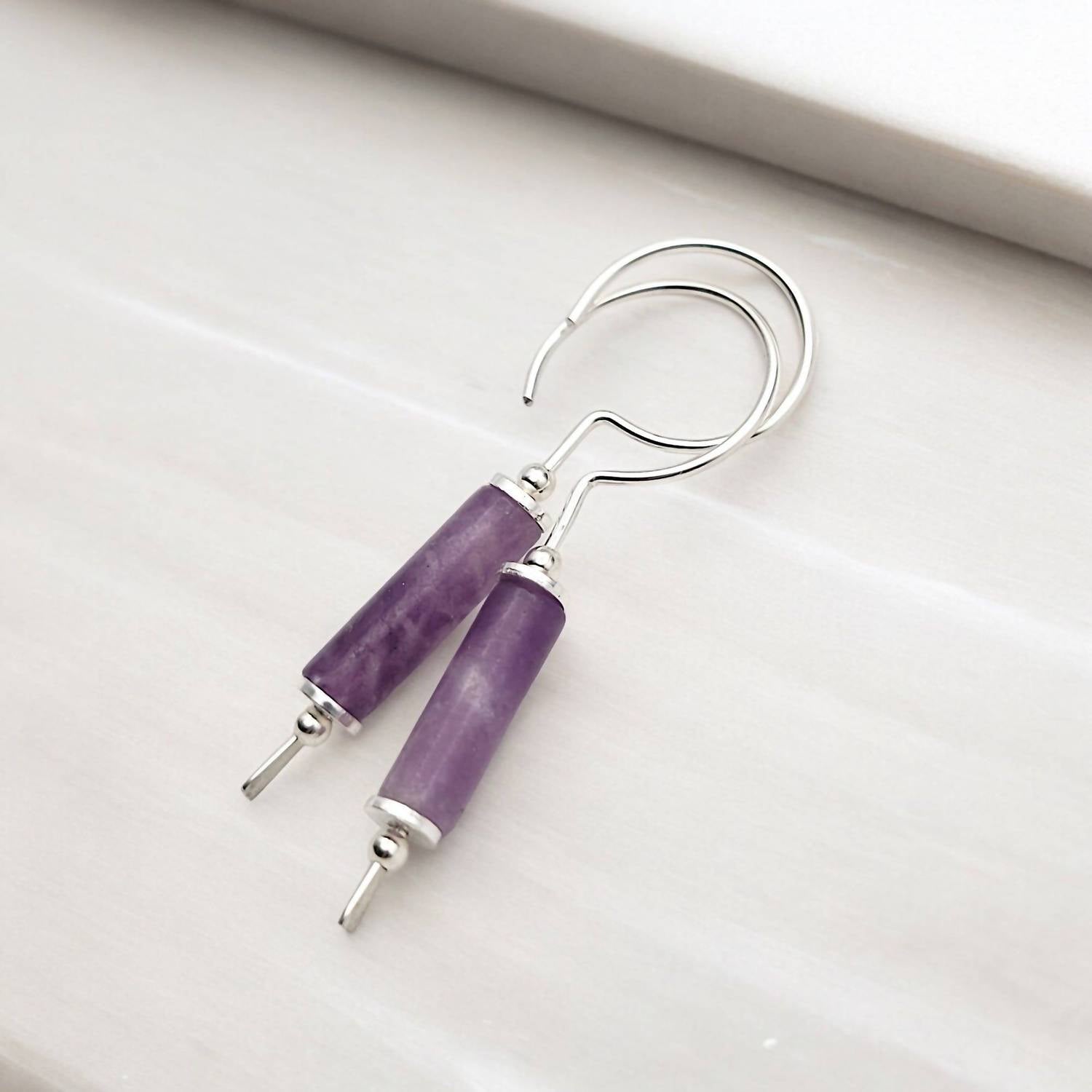 Bijou By Sam - Women's Tube Drop Threader Earrings