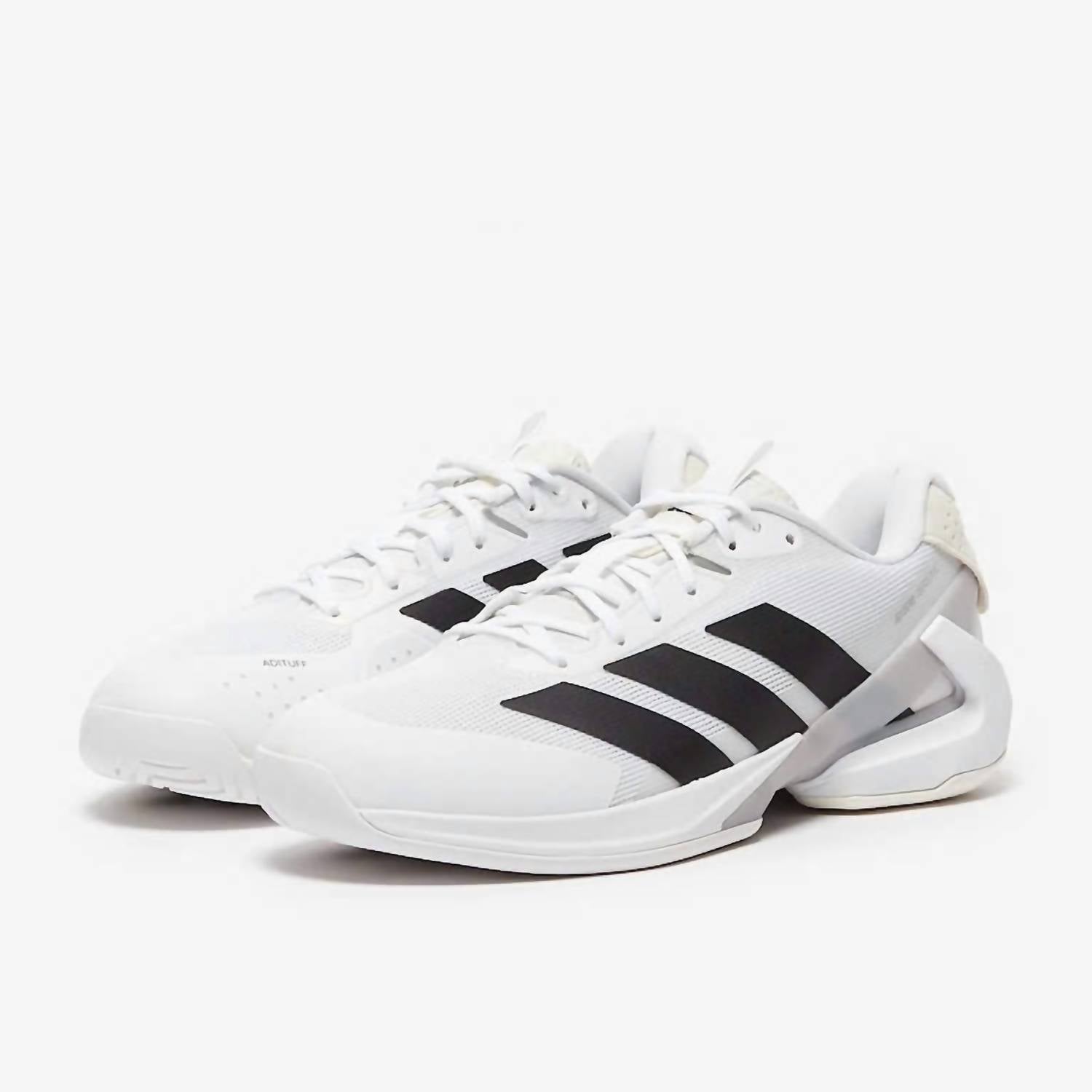 adidas Men's Adizero Ubersonic 5 Tennis Shoes in white silver black 1 - men's shoe - view 5