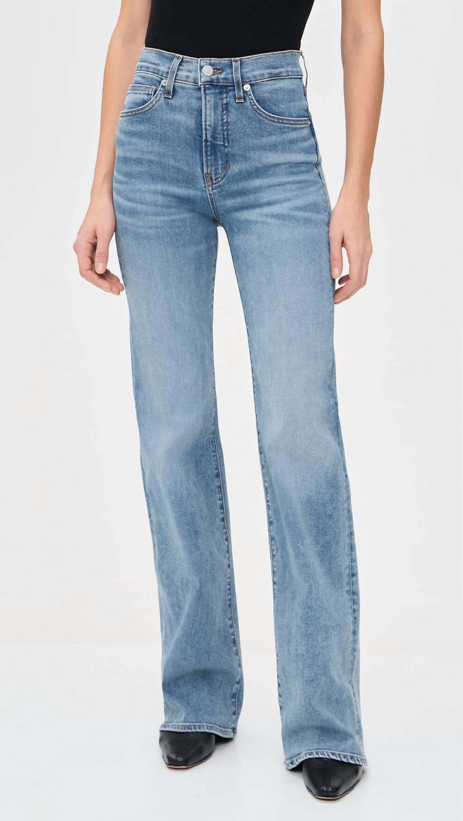 Veronica Beard Crosbie High Rise Wide Leg Jeans in rebel stone - women's jeans - view 4