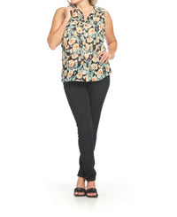 Papillon - Georgette Floral Collar Button Front Blouse