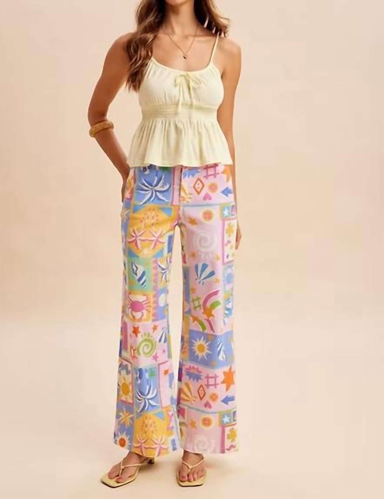 Anniewear - Summer Patchwork Wide Leg Jeans