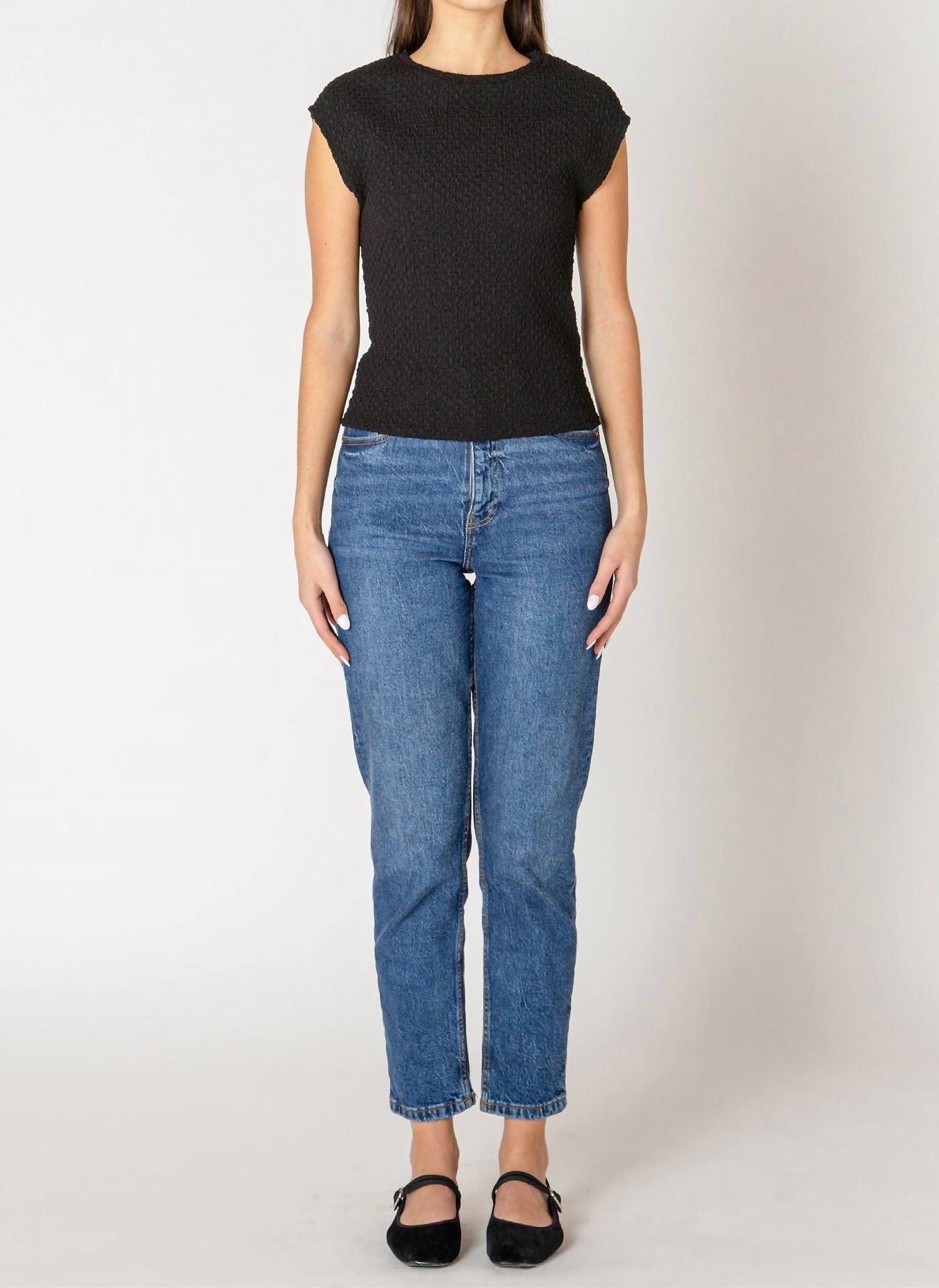 Dex - Drop Shoulder Textured Top