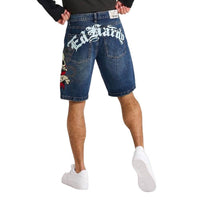 Ed Hardy - Death Or Glory Skull Denim Skater Short