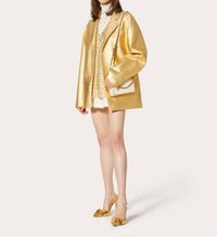 Valentino - Wool Silk Blend Crepe Skort