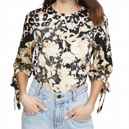 Rebecca Taylor - LONGSLEEVE GOLD LEAF TOP