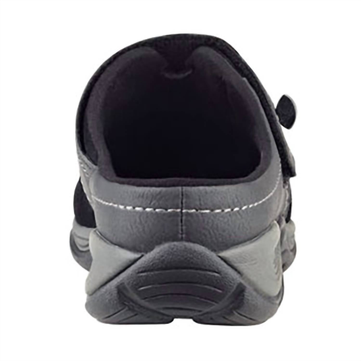 easy spirit Women's Eliana Slip-on Mule in black suede - women's shoe - alternate view