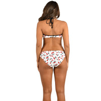 Shoshanna - Cherry Halter Bikini Top with Ruffle