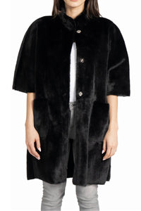 Love Token - Nia Faux Fur Cape Coat