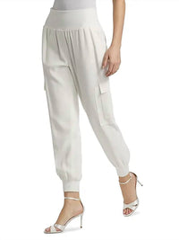 cinq a sept Crepe Giles Pants in ivory - women's pants - alternate view