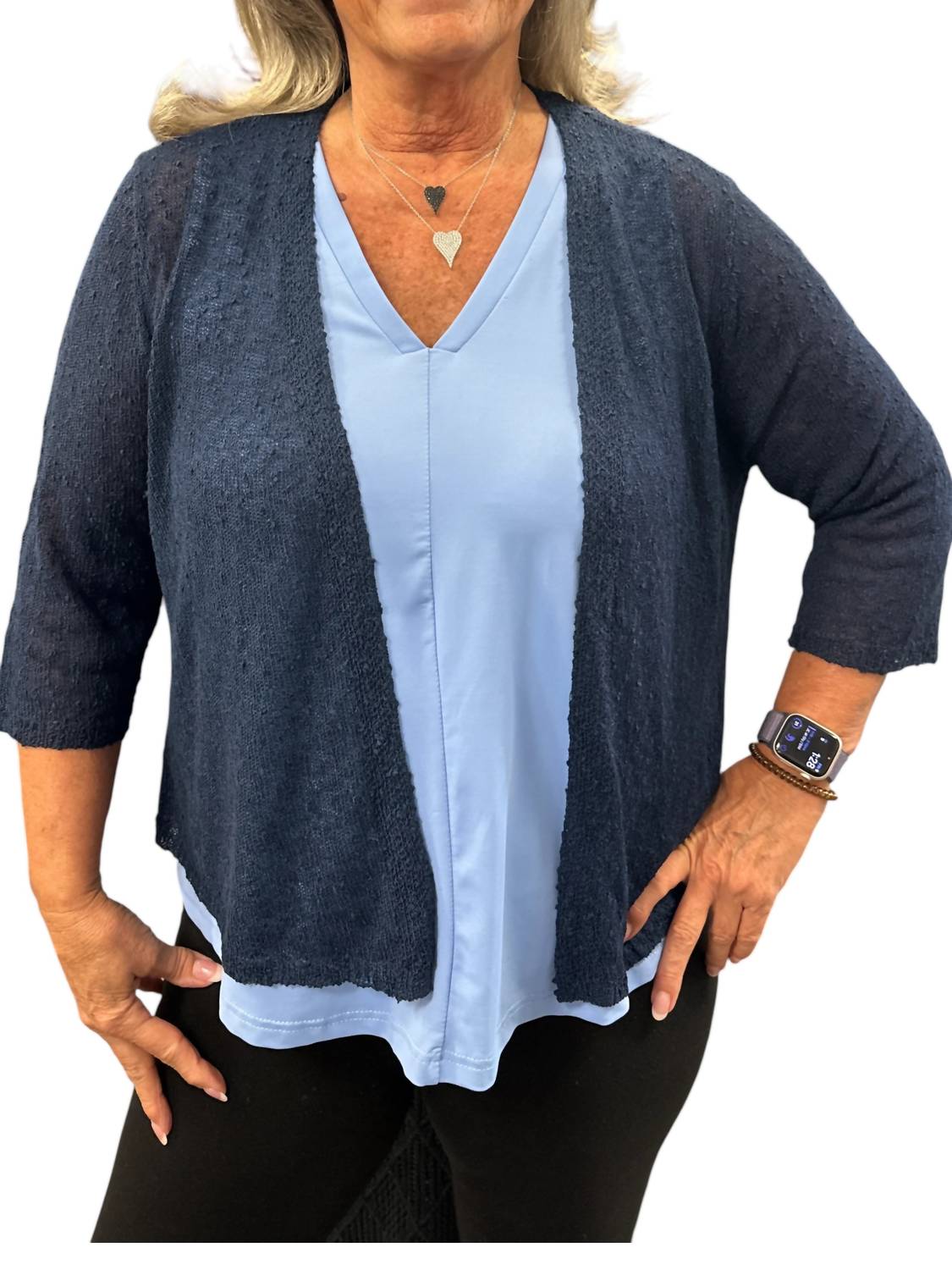 Lulu-B - Lightweight 3/4 Sleeve Sweater Cardigan