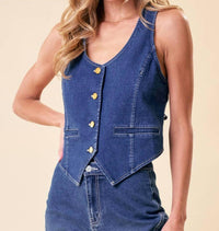 Saints & Hearts - Denim Western Dream Vest
