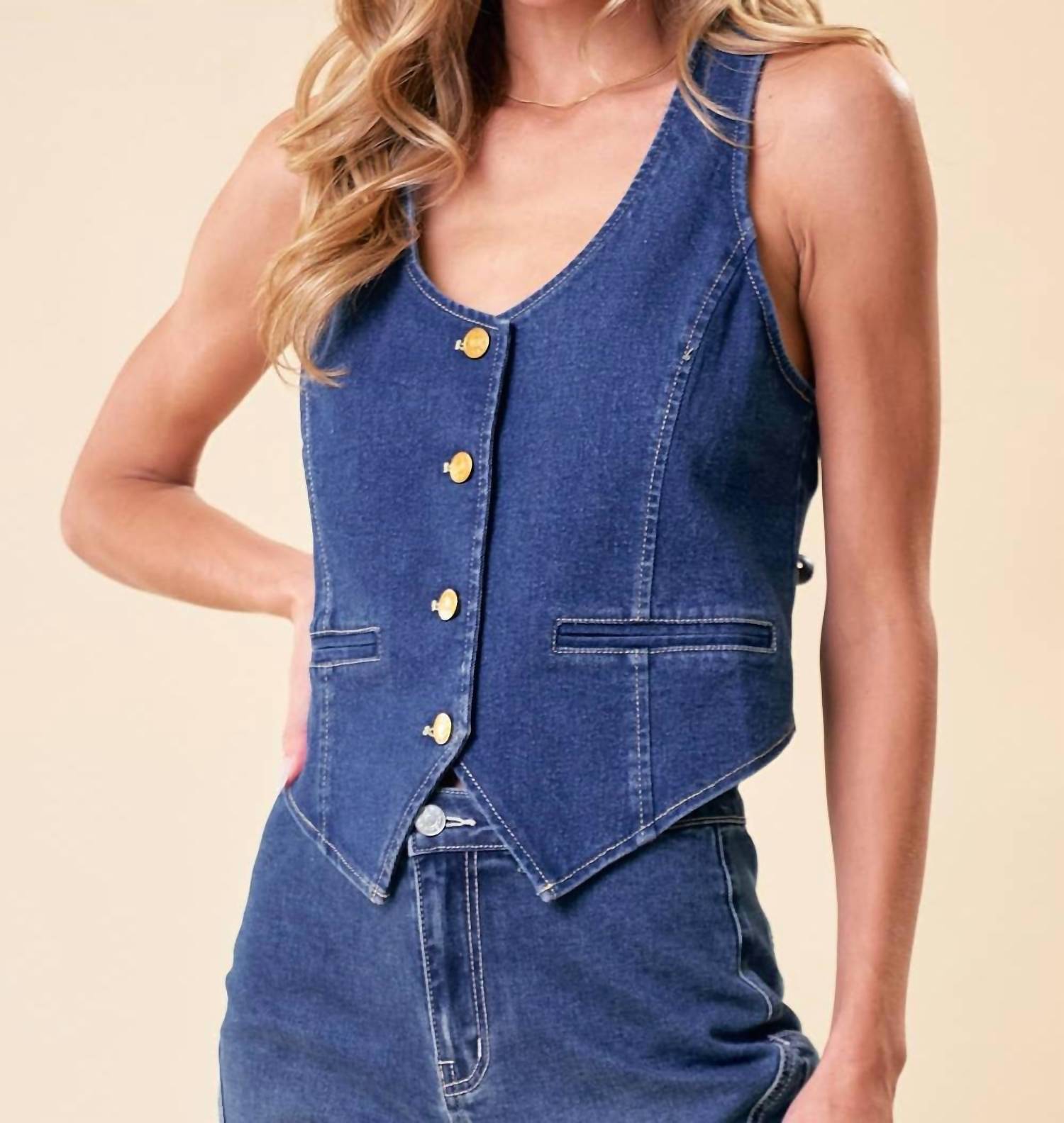 Saints & Hearts - Denim Western Dream Vest