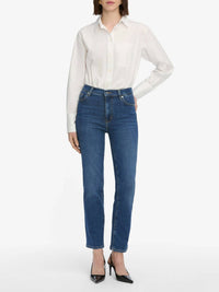 FRAME Le Sleek Straight Leg Jeans in blue - women's jeans - view 4