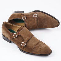 Pastori - Men's Romulus Suede Monk Strap Shoe
