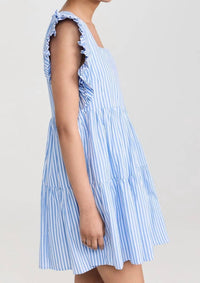 English Factory - Square It Up Ruffle Sleeve Mini Dress