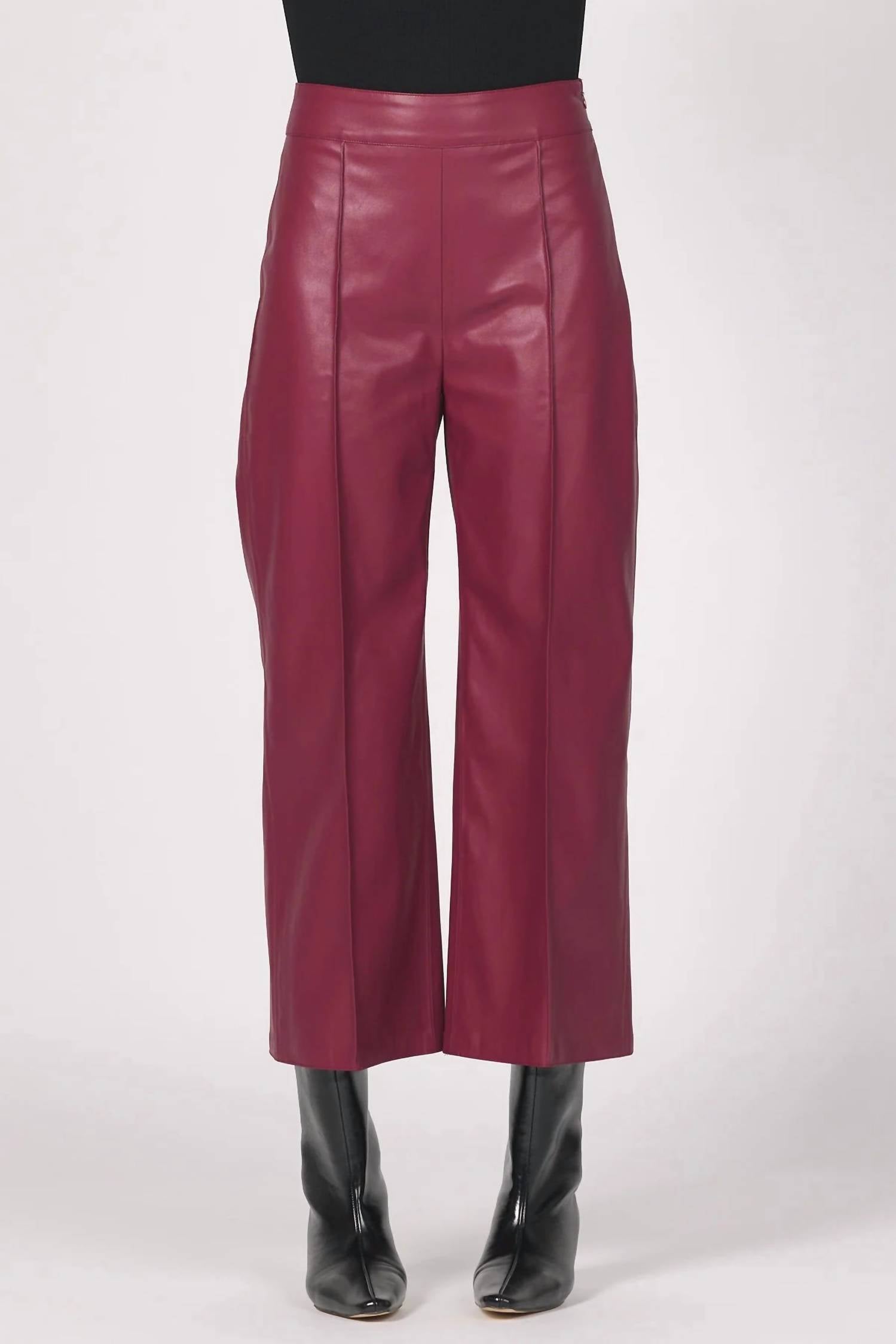 Another Love - Sparkle Wide Leg Leather Pants