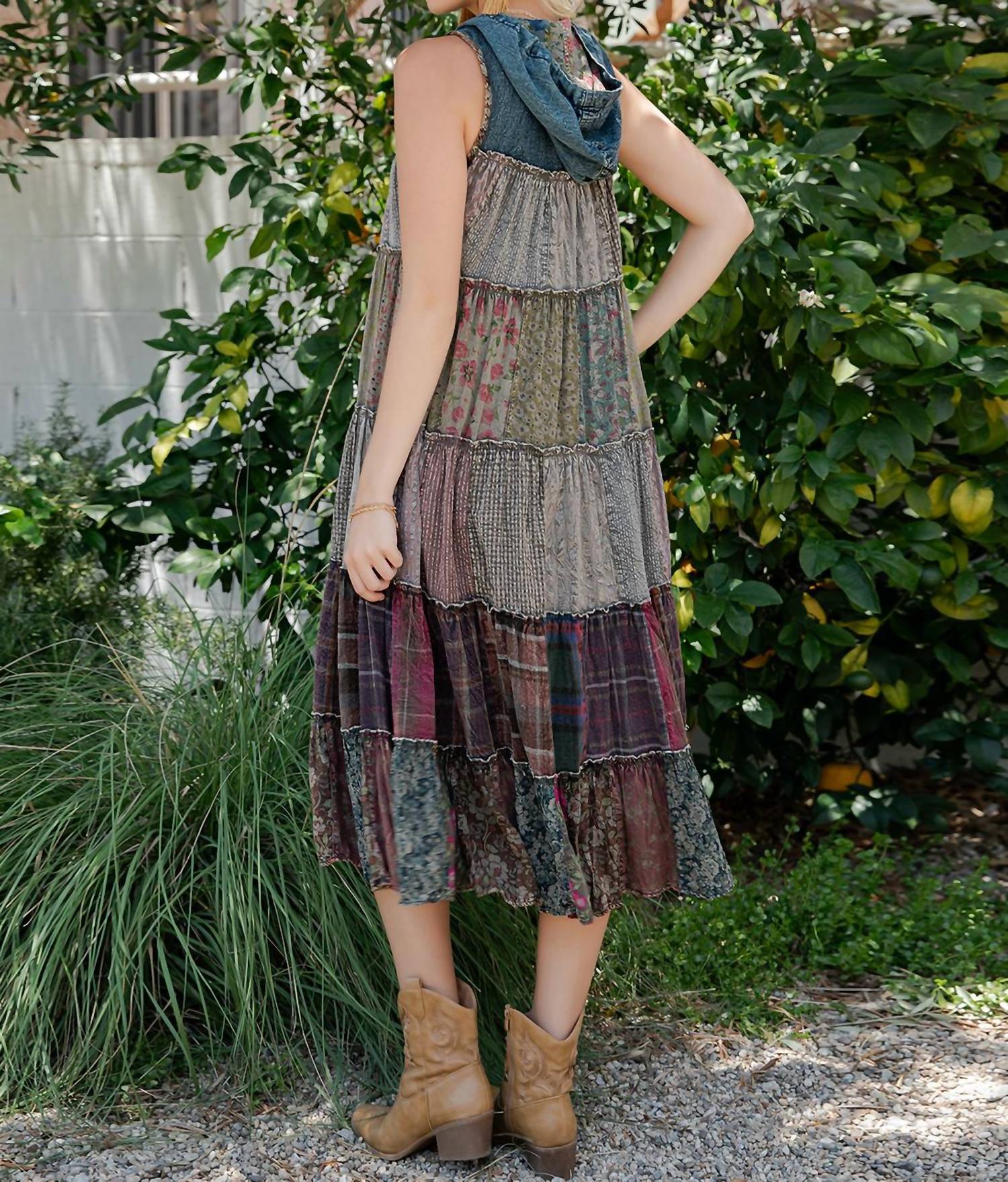 Young Threads - Sleeveless Long Hoodie duster
