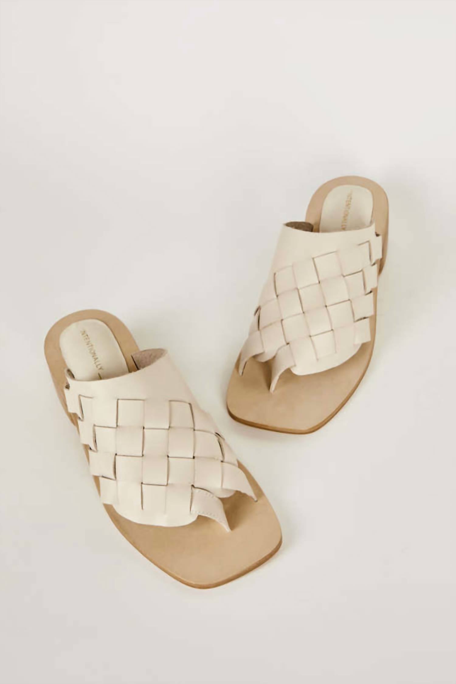 Intentionally Blank - Women's Kelly Leather Woven Sandal