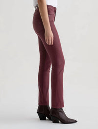 AG Jeans Mari Coated Jean in leatherette winery - women's jeans - detail view