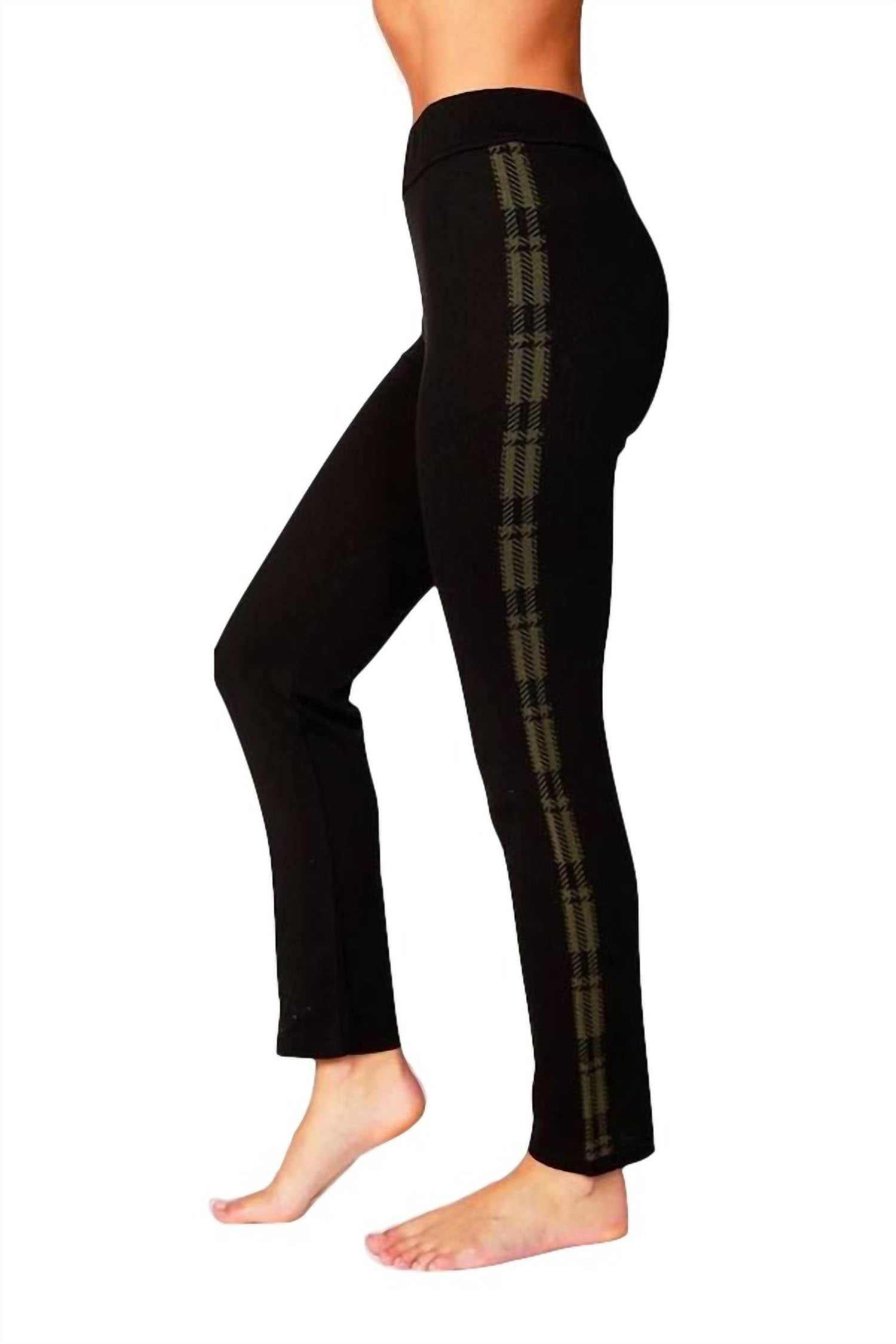 Plaid Trim Track Pant