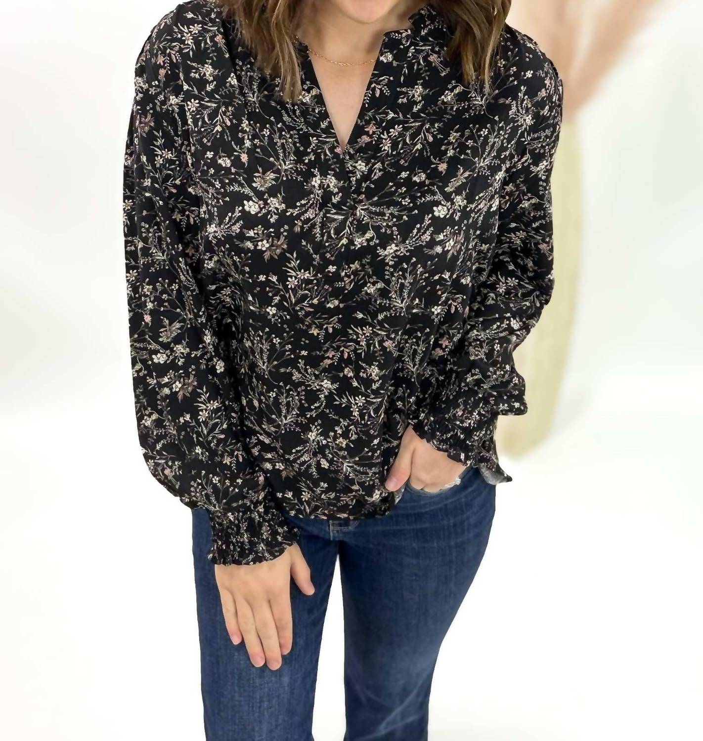 Staccato - Floral V-neck Blouse
