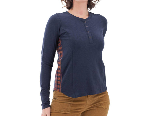 Aventura - Mandy Embroidered Henley Top