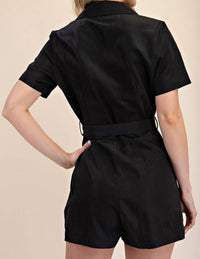 GLAM Boss Mode Romper in black - women's pants - detail view