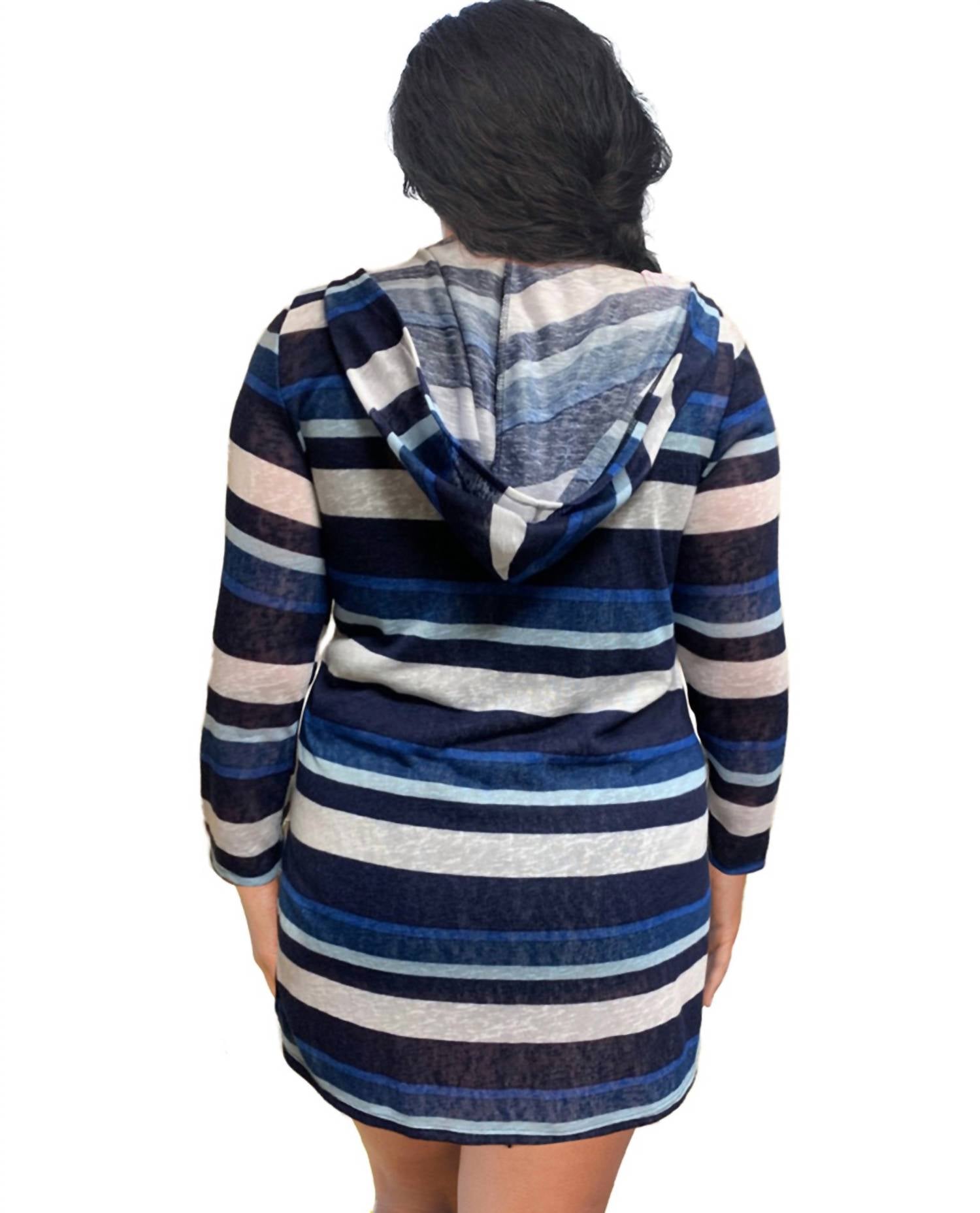 Always For Me - Plus Size Long Sleeve Hooded Cover Up Tunic