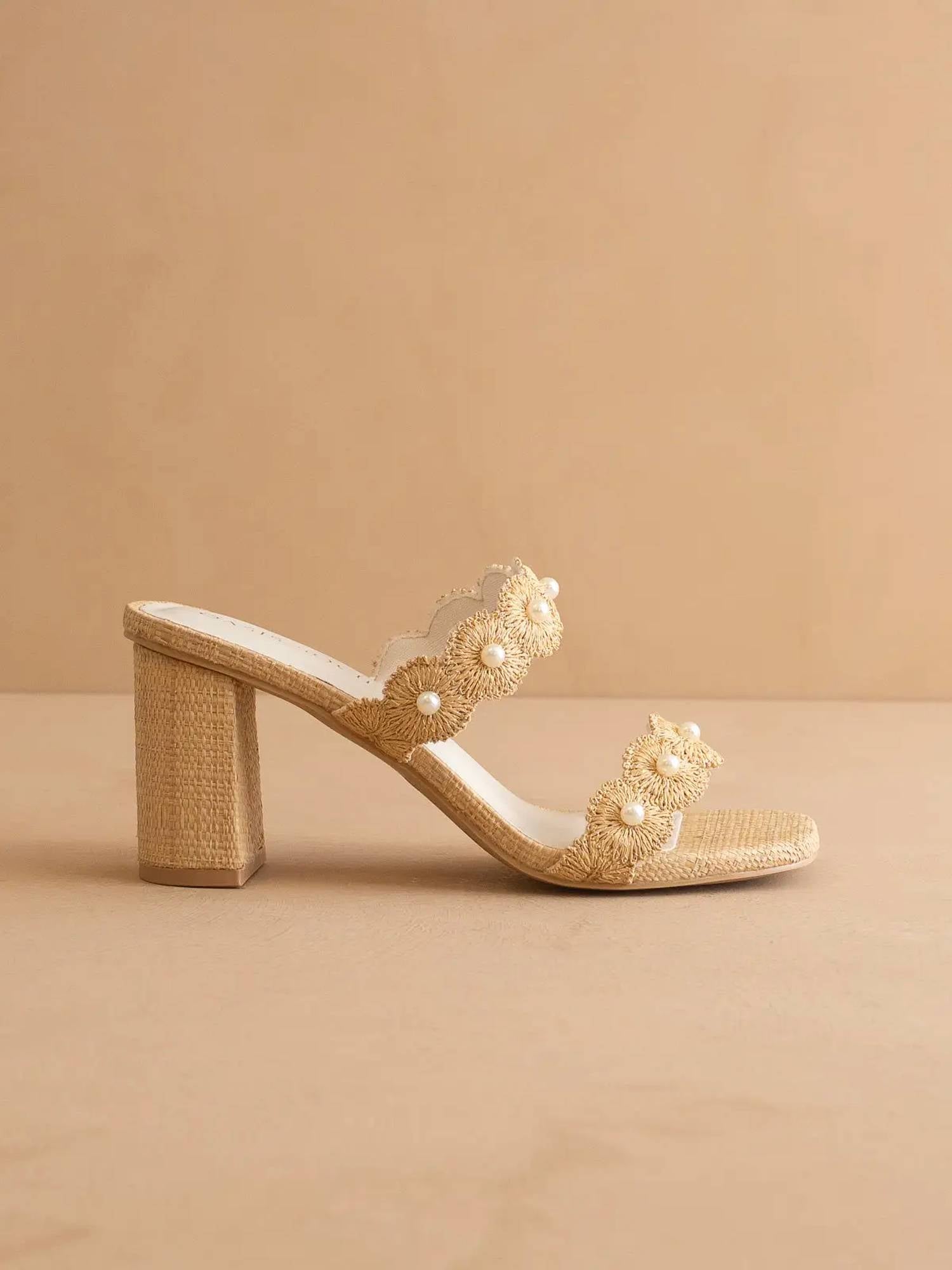 Oasis Society - Women's Helena Raffia Block Heel