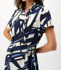 Joseph Ribkoff - Abstract Wrap Shirt Dress