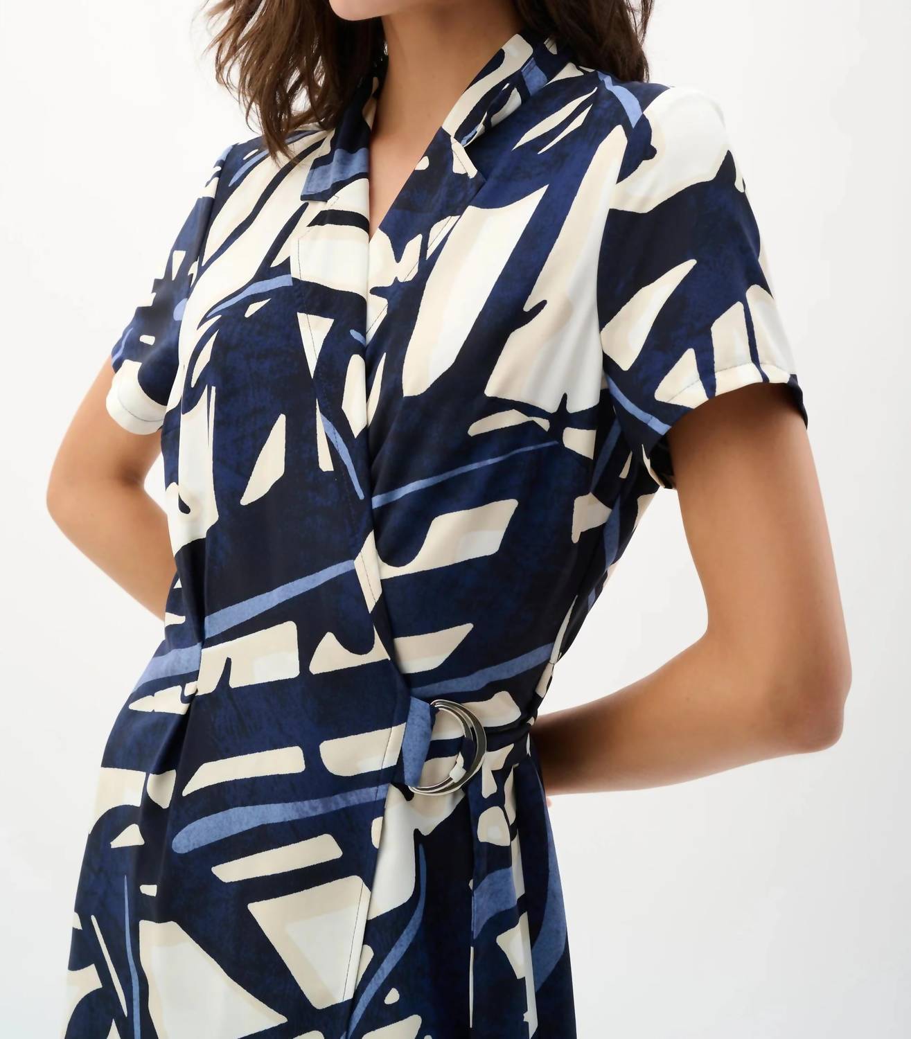 Joseph Ribkoff - Abstract Wrap Shirt Dress