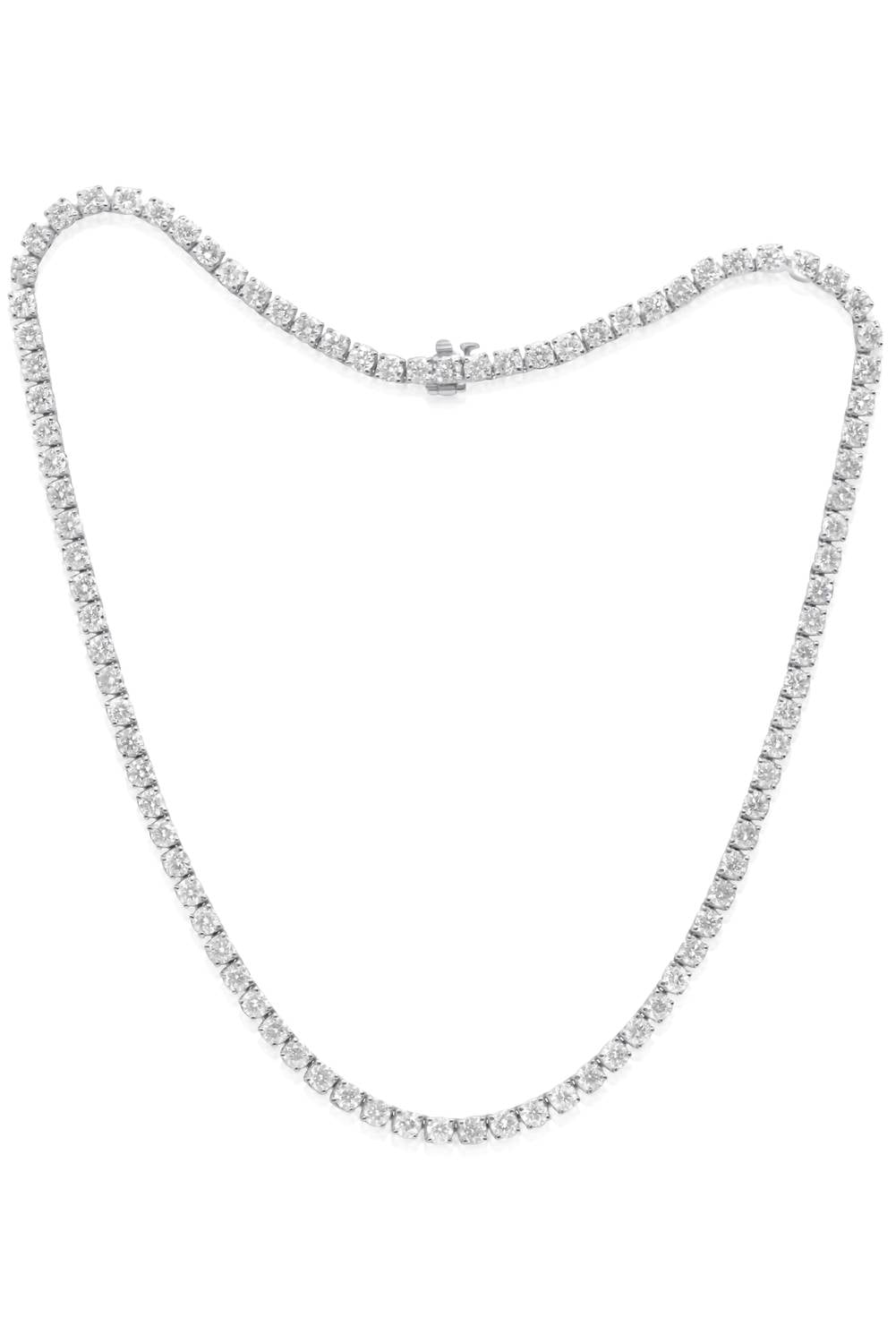 Diana M Jewels - Women's Bold 10.32 Carat Diamond Tennis Necklace