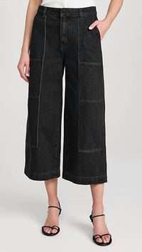 Vince - Women's Mid Rise Utility Crop Wide Pant