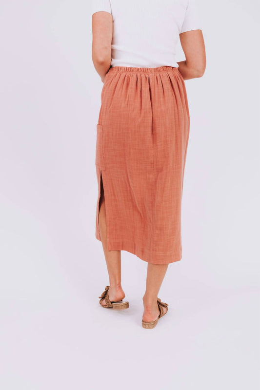 Wishlist - Braided Drawstring Linen Skirt