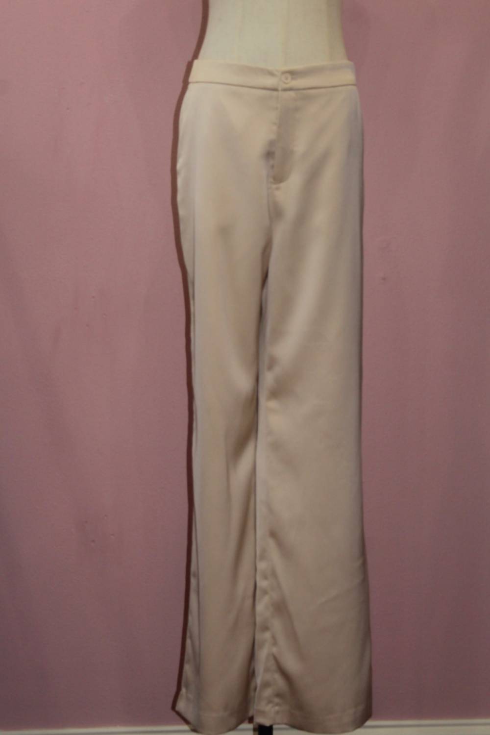 CHOKLATE PARIS Women's High-quality Satin Pants in beige - women's pants