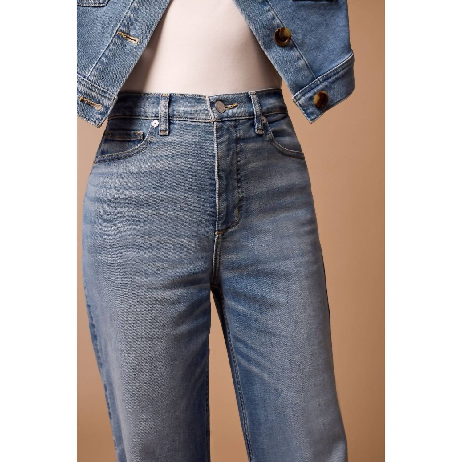 Tribal - Blue Thread Brookke Hugging Palazzo Jeans