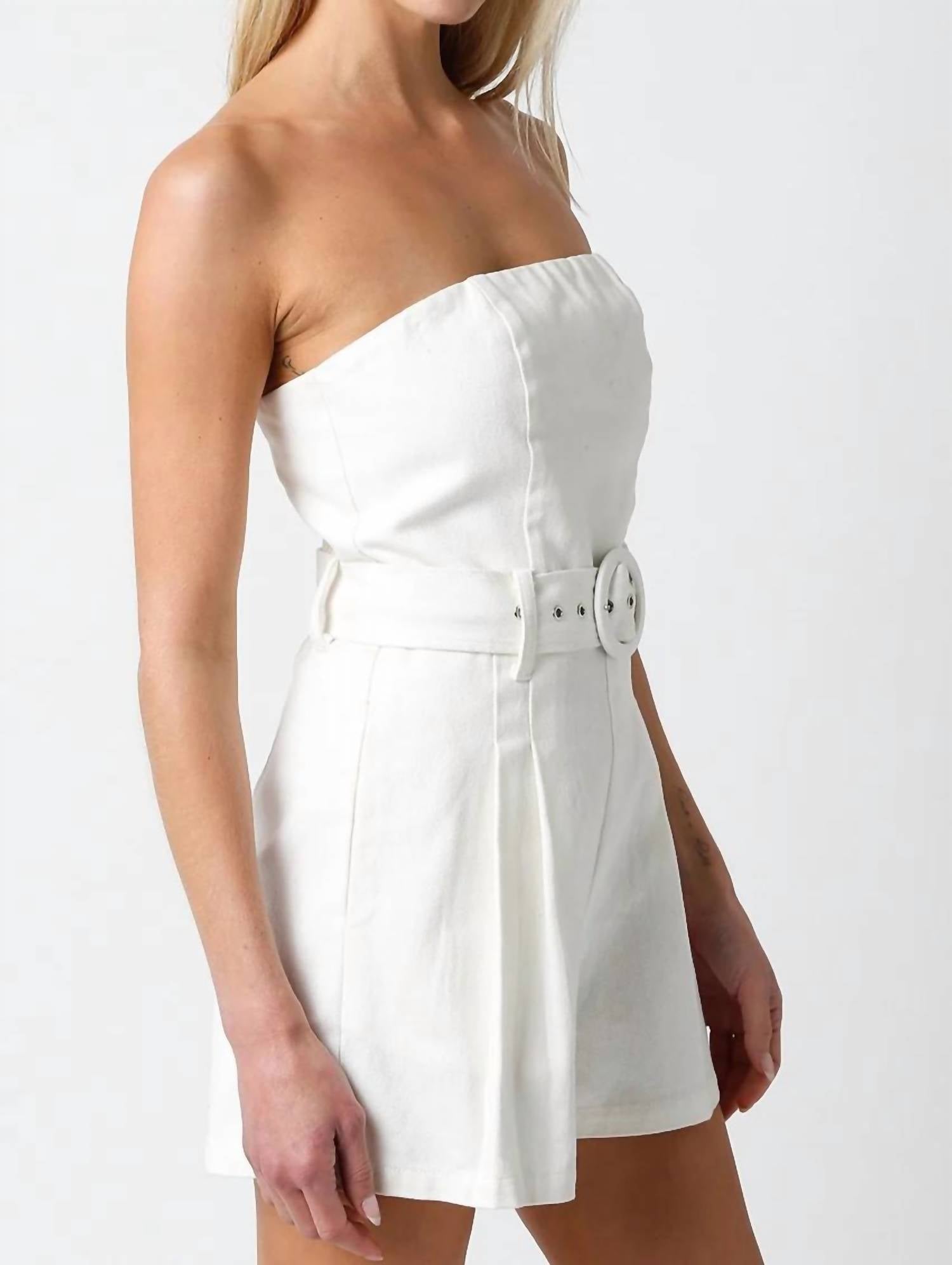 Olivaceous - Stella Strapless Romper