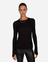 Michael Lauren - Alick Long Sleeve Fitted Tee Top