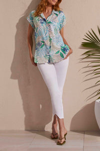 Tribal - Capri Button-up Campshirt Blouse