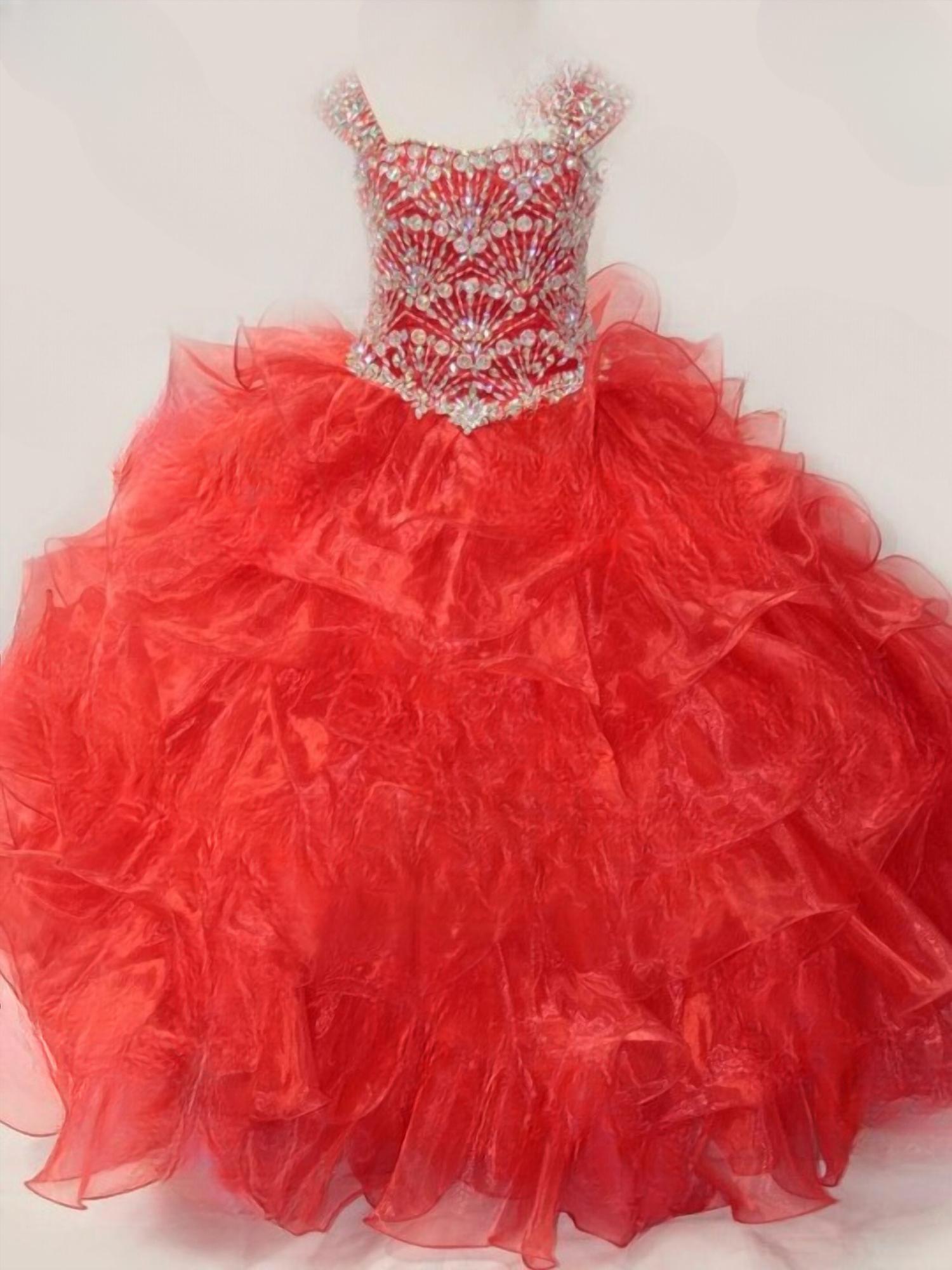 Little Rosie - Girl's Glitz Long Pageant Dress