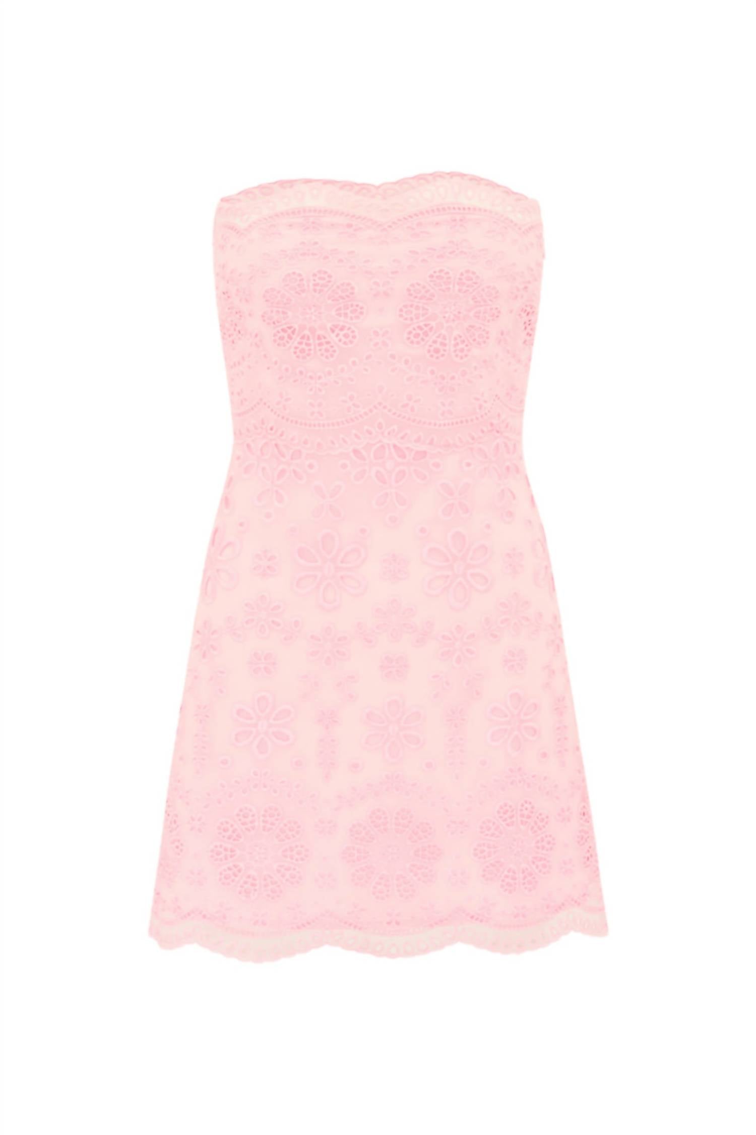 Loveshackfancy - Vailia Organza Eyelet Mini Dress