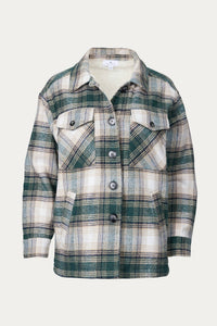 CHECKED SHERPA-LINED SHACKET