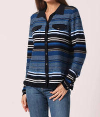 Minnie Rose - Novelty Stripe Camp Shirt