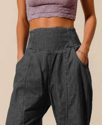 So Me - Relaxed Fit Harem Jogger Denim Pants