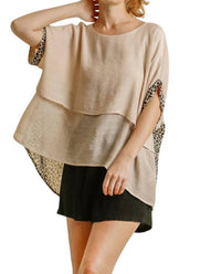 Umgee - Animal Print Layered Top